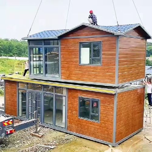 裝配式房子活動板房鋼架房一整套永久最新款鋼結(jié)構(gòu)房屋二層戶外